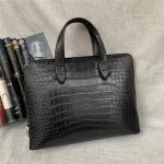 Authentic Crocodile Belly Skin Businessmen Passcoded Briefcase Handbag Genuine