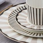 Round Solid Sublimation Bohemian Porcelain Cups And Saucers