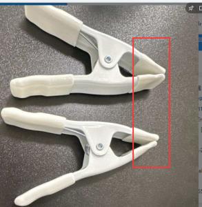 Quality 2 4 6 9 Inch Mini Small Metal Spring Clamps A Type Wedding Dress Clamp White wholesale