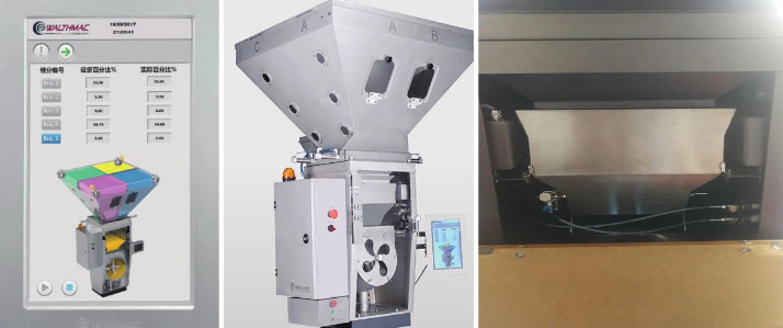 Weigh Scale Gravimetric Dosing Mixing System For Injection Molding