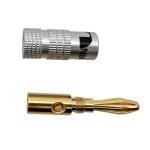 Gold Plated Male Nakamichi Banana Plugs 4mm For Audio Jack Speaker