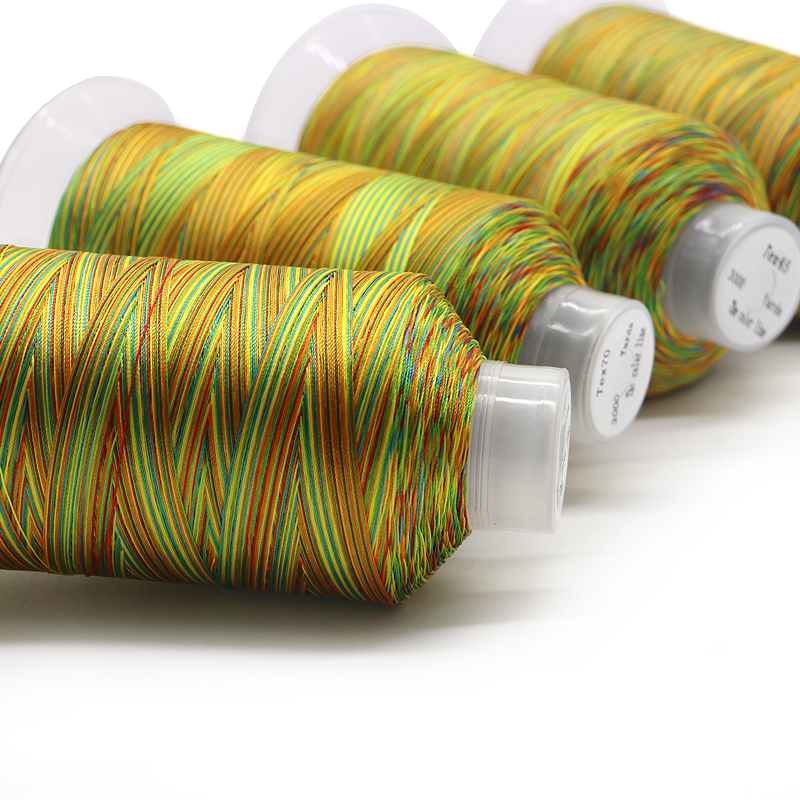 Rainbow Sewing Thread 100% Spun Polyester For Diy Cross-Stitch