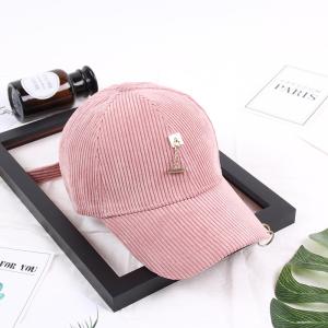 Quality 2018 trendy fashionable girls corduroy cap with MOQ only need 3 pcs, Women baseball cap wholesale