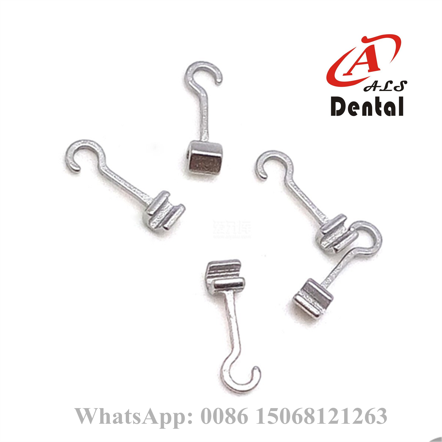 CE Certified Dental Orthodontic Crimpable Hook Long Curved Left Right for Certification MFDS Safety Standard