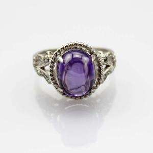 Quality Gemstone Jewelry 8mmx10mm Ruby Cubic Zirconia 925 Silver Ring (R74) wholesale