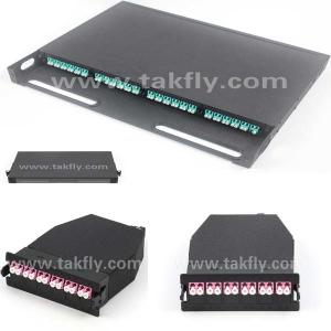 China Fiber Optic MPO Patch Panel MPO Cassette 12 Cores High Density on sale