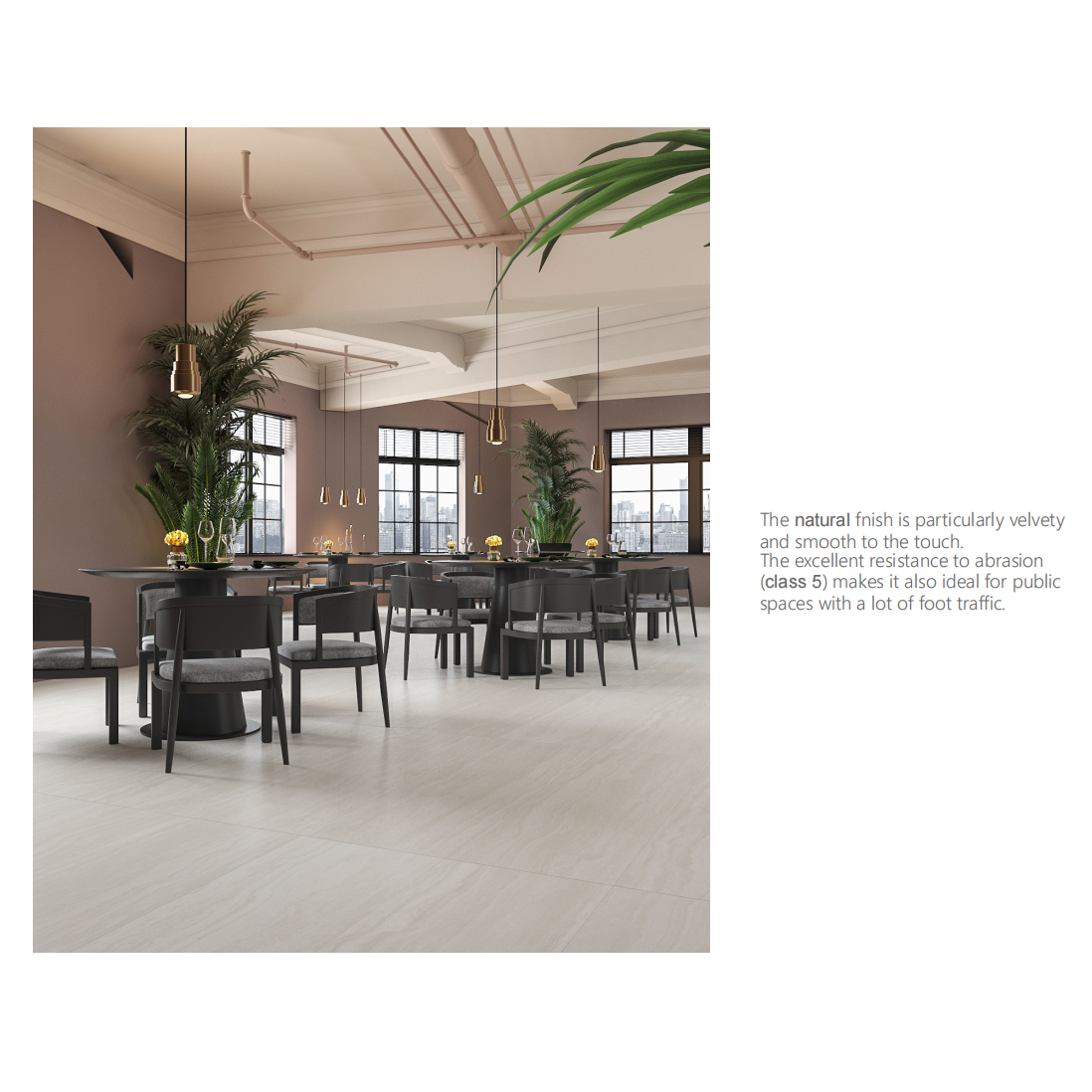 Flexible Natural Matt Big Travertine Floor Tile for Indoor and Exterior Wall at Good