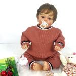 Unisex 2 Pieces Set Ribbed Knit Sweater Infant New Born Newborn Clothes Baby