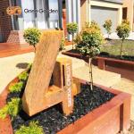 SGS Approve Outdoor Metal Furniture Corten Steel Letterbox Freestanding