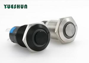 Quality Black Oxidized Aluminum 16mm Push Button Switch , Self Locking Push Button Switch wholesale