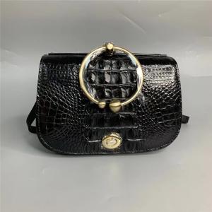 Quality Genuine Alligator Leather Round Handle Female Small Handbag Lady Saddle Purse Exotic Crocodile Skin Women Shoulder Bag wholesale