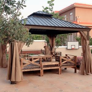 Quality Outdoor Hardtop Gazebo Garden Modern Luxury Gazebos With Polycarbonate Roof wholesale