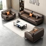 Contemporary Leather Office Conference Room Sectional Sofa Set 1 1 2 with Tea