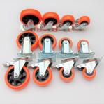 130kg Orange PVC/PU Industrial Rotary Trolley Caster Swivel Caster Wheel