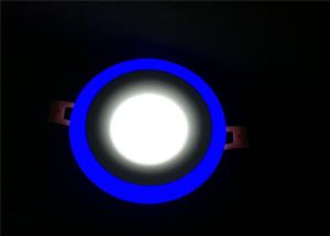 Quality Cambered 6w+3w Coloured LED Downlights Blue Edge Lit Recessed Round Panel Light wholesale