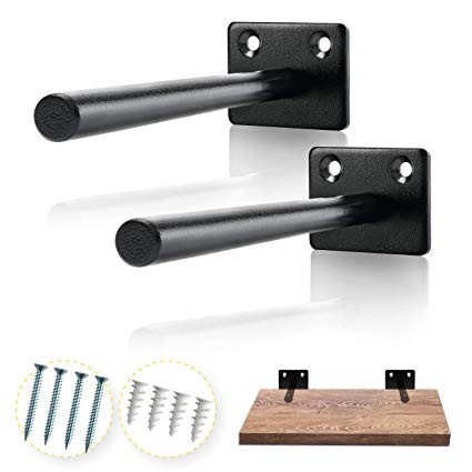 12x8 Heavy Duty Shelf L Brackets Support Corner Brace Joint Right Angle Bracket Black