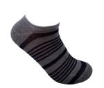 Customized Logo Mens Ankle Length Dress Socks Striped Snagging Resistance For