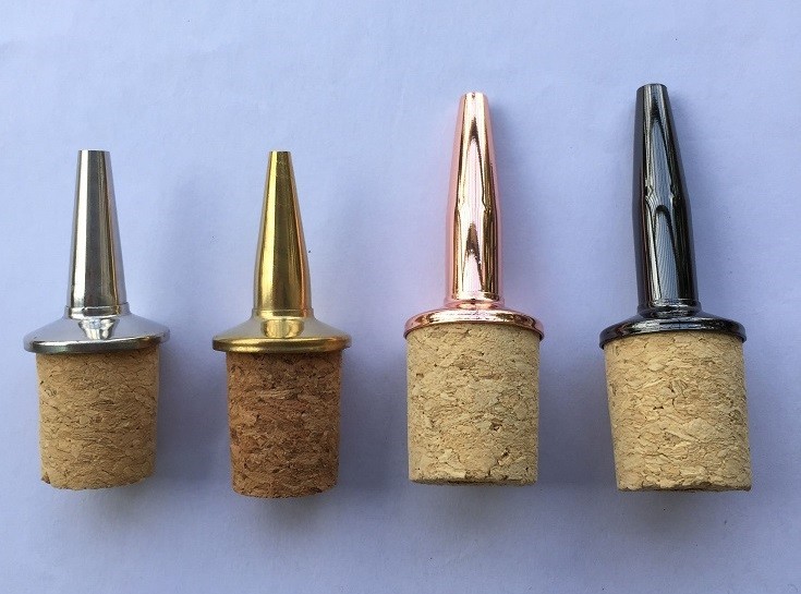 Factory Wholesale Stainless Steel Dasher Top with Cork Stopper for 20mm Ceramic/Glass Bottle