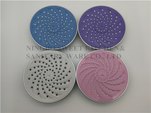 ABS plastic material round spray painting shower head top shower rain shower colorful
