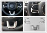 Plastic ABS Auto Interior Trim Parts Steering Wheel Garnish Chrome for Jeep