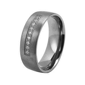 Quality Custom Pure Tantalum Ring Jewelry Round Edges 7mm Stone Setting wholesale