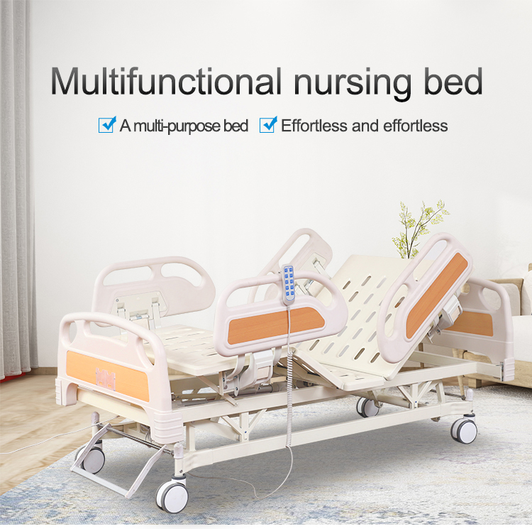 Electric Remote Control Medical Hospital Patient Beds Rustproof Anti Slipping ODM hospital electric bed
