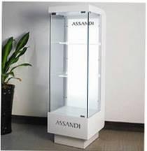 Quality Tempered Wooden Display Stands , Purfume / Diamond Necklace Glass Display Cabinet wholesale