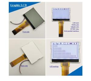 Quality 2.44 Inch Customized FSTN Lcd Display Module 128x64 Dots Driving IC ST7567 1/64Duty,1/9Bias wholesale