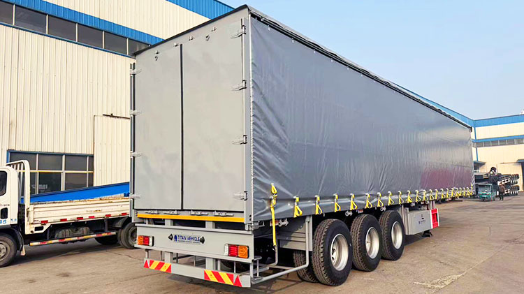Curtain Side Trailer Curtainsider Dry Van Box Trailer Sliding Curtain Tarpaulin Semi Trailer