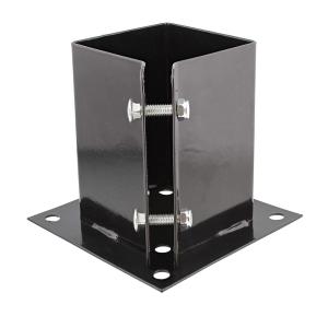 Quality Black 6x6 Post Anchor Square Bracket for Fence Mailbox Deck Wood ISO Steel Customized wholesale