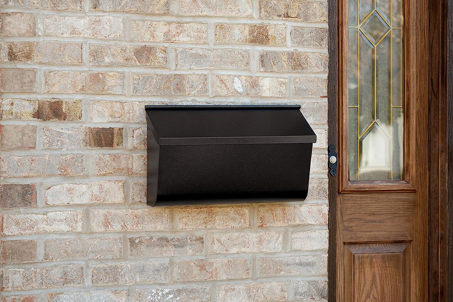 Professional Medium Capacity Heavy Duty Steel Black Wall Mount Mailbox 0.8mm Thick