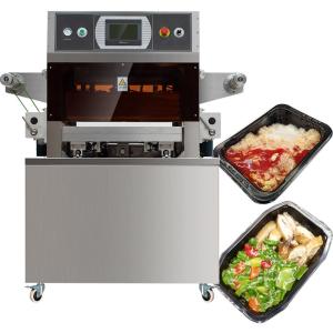 Quality 100m3 H Food Tray Sealing Machine Meal 450KG Vacuum Skin Packing Machine wholesale