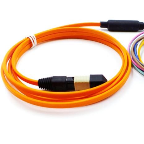 Multimode Fiber Optic MPO 0.9mm MPO To LC Cable With 55dB Return Loss