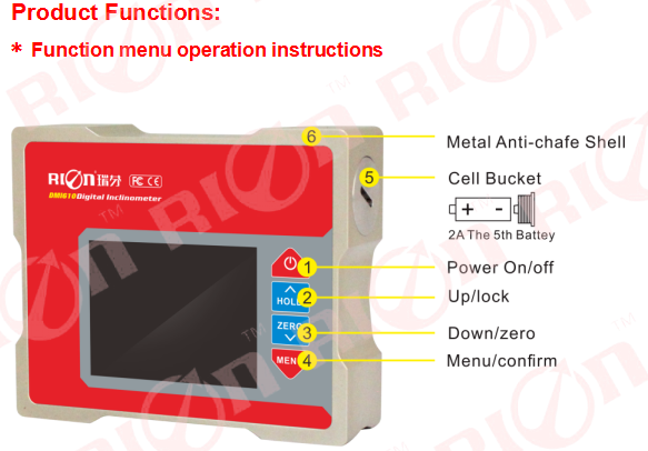 2 In 1 Super Dual Mode Digital Inclination Meter For Automobile Four Wheel Testing