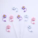 3D Flower Design Silicone Straw Cap 100% Bpa Free Non Toxic Safe Silicone
