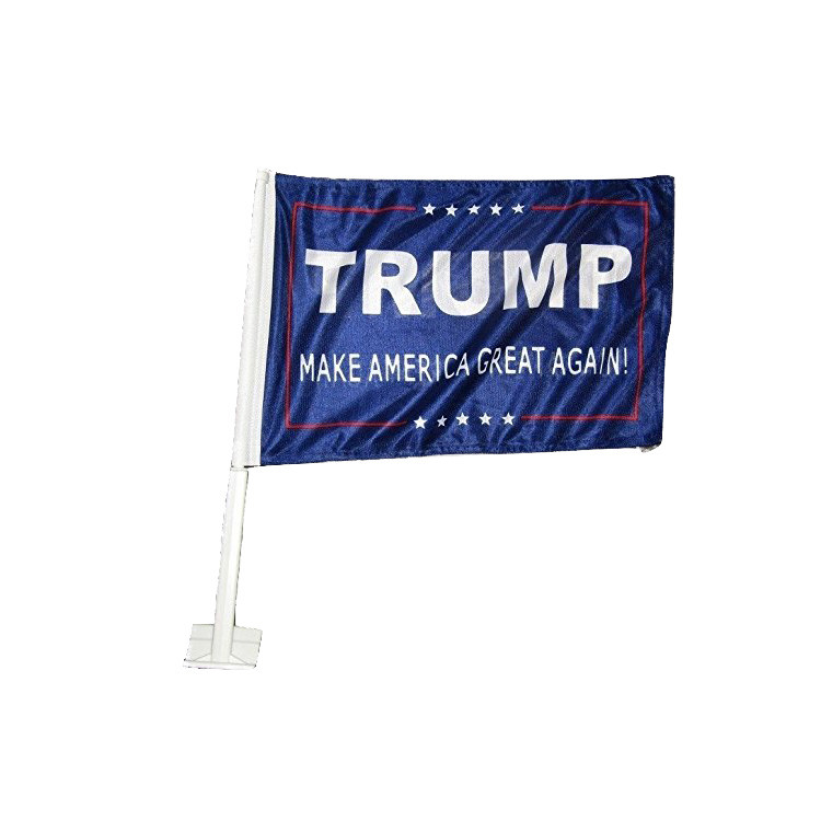 Car Trump Flags Screen Printed Screen Digital Printing Single Sided Or Double Sided