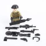 MOC city accessories ww2 guard soldier army bricks swat team military weapons