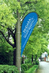 Quality Street Polyester Promotional Banners And Flags 92 * 200 Cm Graphic Size wholesale