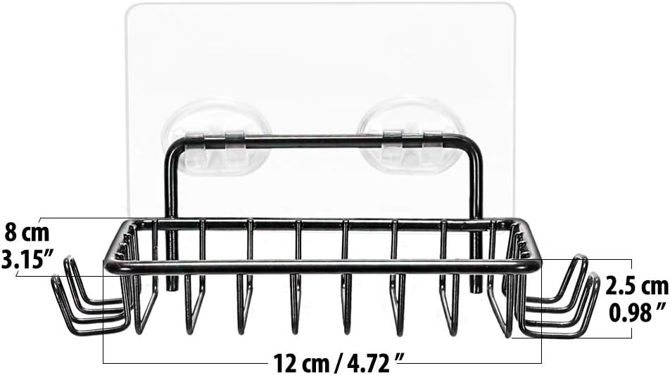 Rustproof Soap Bar Holder Wall Mounted 4.2 Ounces Stainless Steel with 2 Shower Hooks