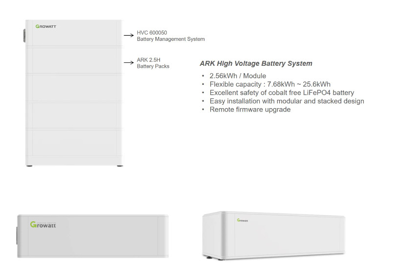 48v Lithium Storage Battery ARK 17.92H-A1 HV 17.92 Kwh Growatt Battery Storage