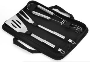 Quality BBQ Tool set with Rollbag 3PCS Stainless Steel Barbecue For Outdoor Tool wholesale