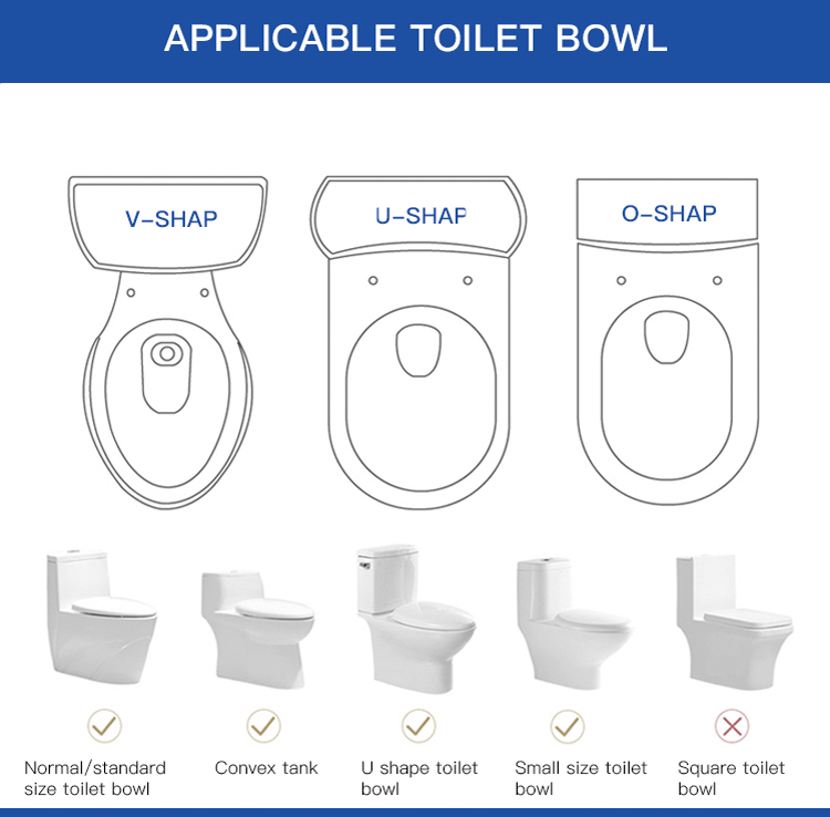 Smart Elongated Toilet Lid Covers Intelligent Constant Temperature Heating Technology
