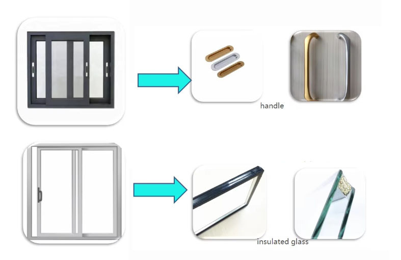 Sliding Aluminum Glass Window Horizontal Sliding Window