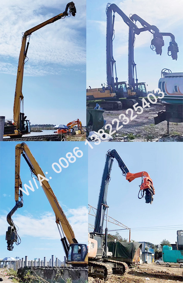 Pile Higher Excavator Pile Driver Attachment For CAT HITACHI KOMATSU