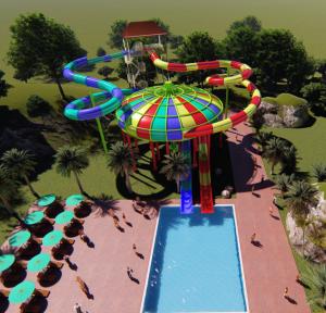 Quality Lost In Space Bow Water Slide With List Big Tobogan For Aqua Park wholesale