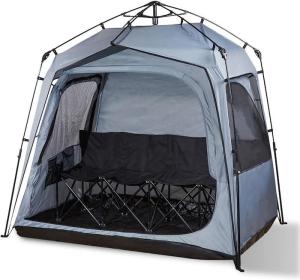 Quality 157*130*188CM 4-Person Automatic Fiberglass Frame Grey Polyester Pop Up Sports Tent Waterproof Single Layer Easy Set Up wholesale