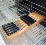 Bamboo In-drawer Knife Block Storage Organizer Holder