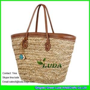 Quality LUDA natural seagrass straw braided handmade straw beach bags wholesale