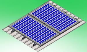 Static Reliability Solar Mounting Brackets Metal Sheet Tin Roof Structures