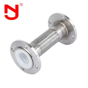 Quality PTFE Lining Stainless Steel Wire Braided Corrugated Metal Hose Flexible Fittings wholesale